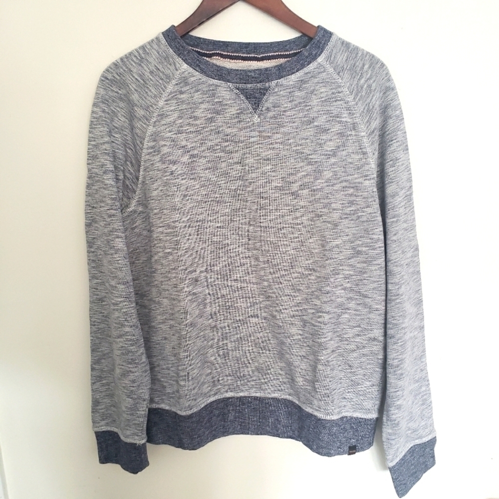 Social Republic Crewneck Sweatshirt Heathered Gray Blue Mens Size Large